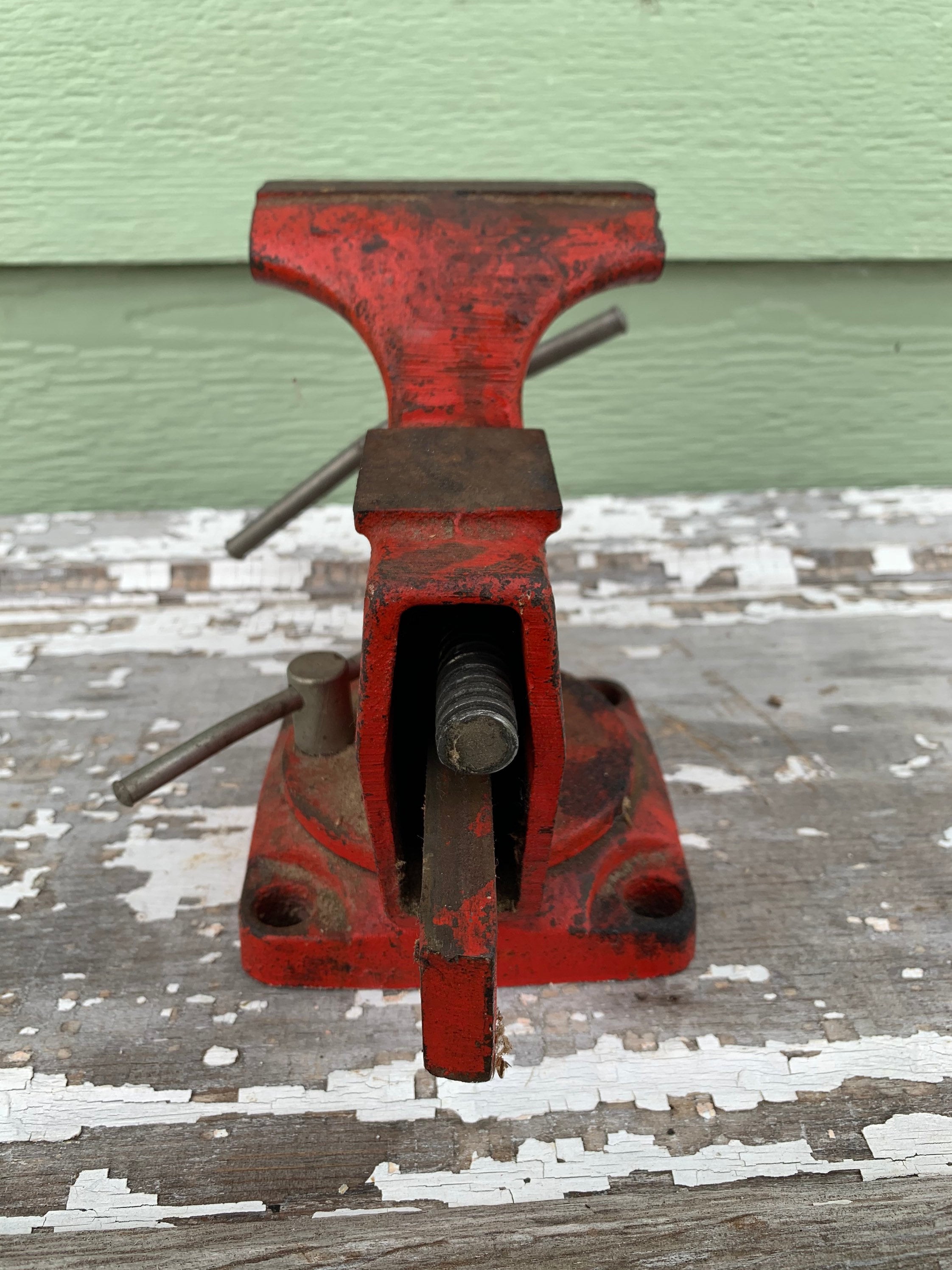 Wilton Bench Vise Grip Jaws Red Work Tool Small Vintage Heavy