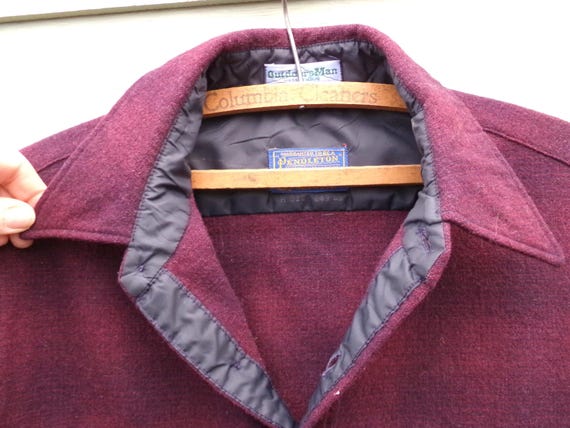 Pendleton Burgundy Navy 100% Virgin Wool Flannel … - image 4