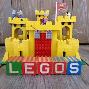 Legos Blocks Word Toy Wood Letters Vintage Alphabet Set Wooden Block Letter Kids Nursery Photo Display Red Green Blue
