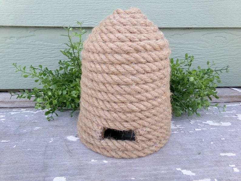 Pet Bee Rope Beehive Decorative Skep Handmade Jute Rope Honeybee Country Farmhouse ...
