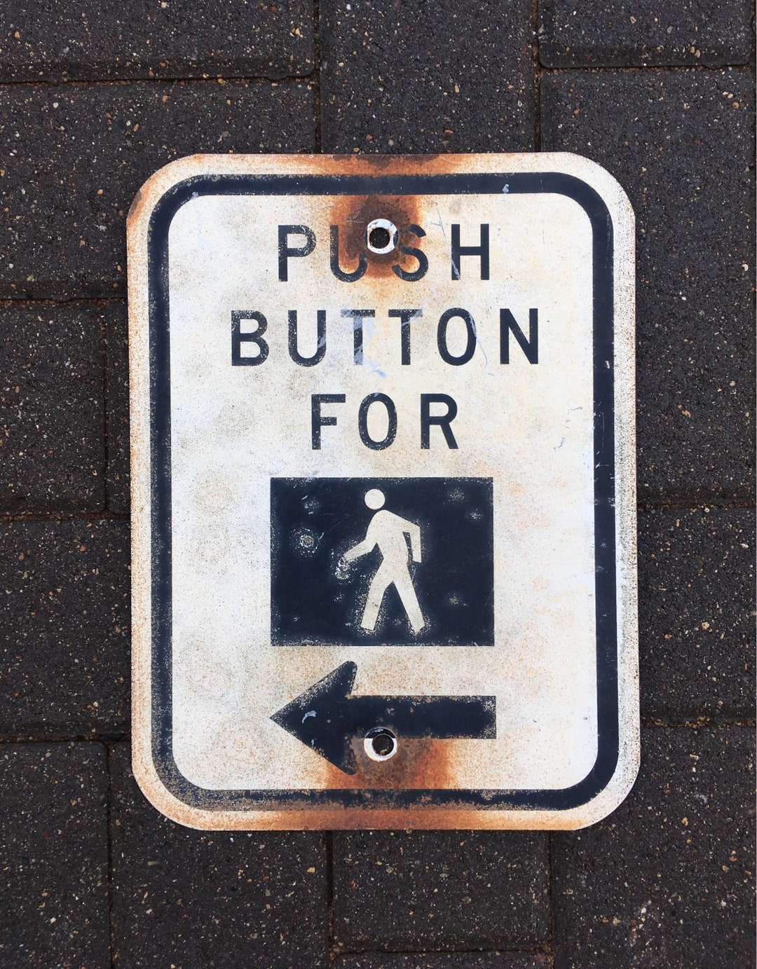 Push Button for Walk Sign Authentic Vintage Metal Street Rusty - Etsy
