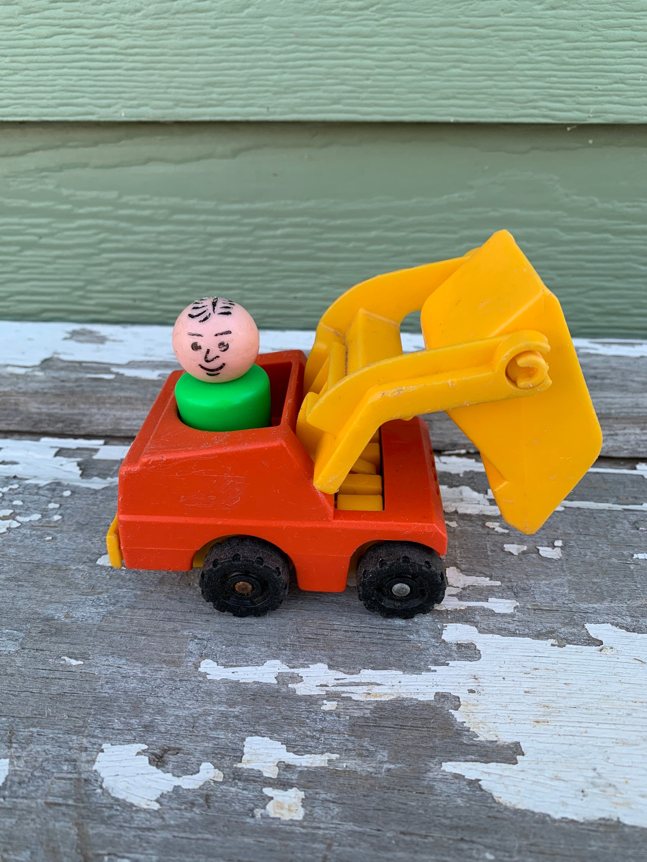 Fisher Price Truck Toy Little People Excavator Tractor Dozer
