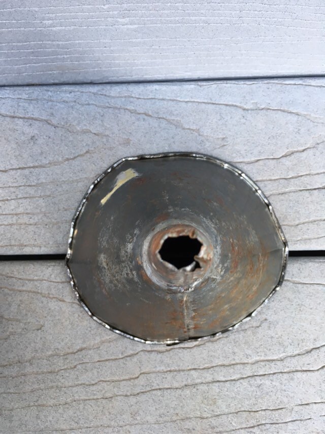 Embudo Metálico Oxidado Estilo Granja: 8 Pulgadas De Alto - Decoración Rústica Única