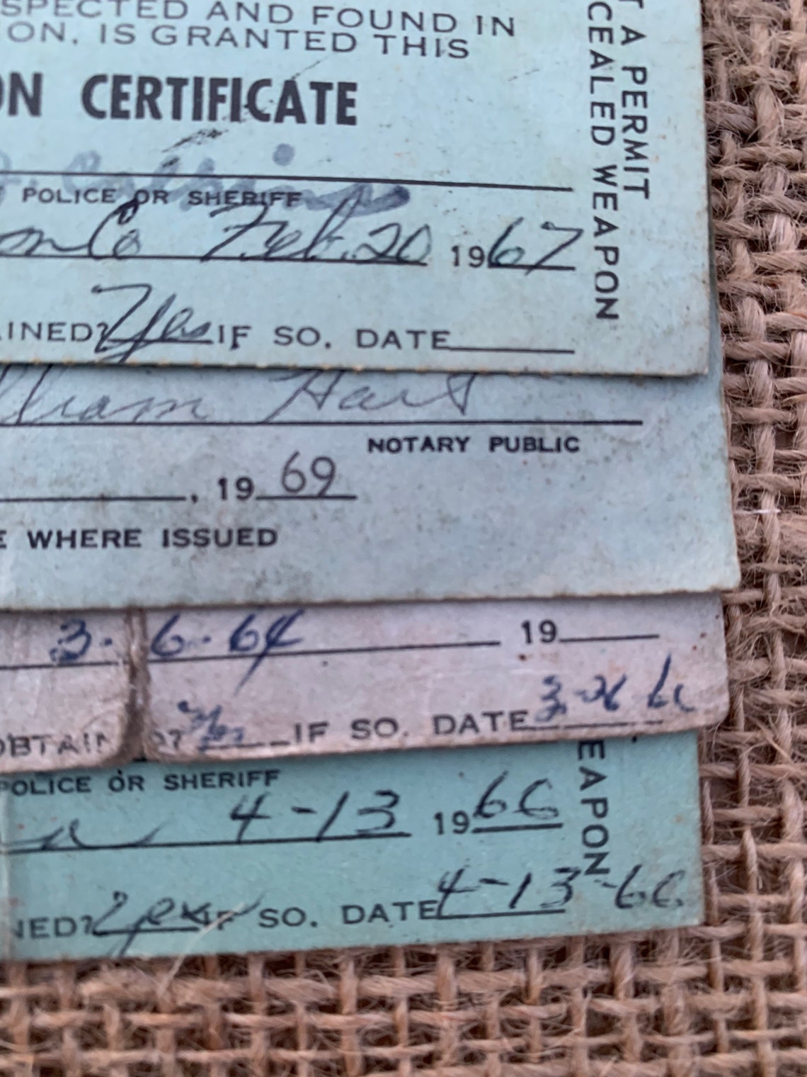 Michigan Deer Hunter License Permit Paper Back Tag Harvest Etsy