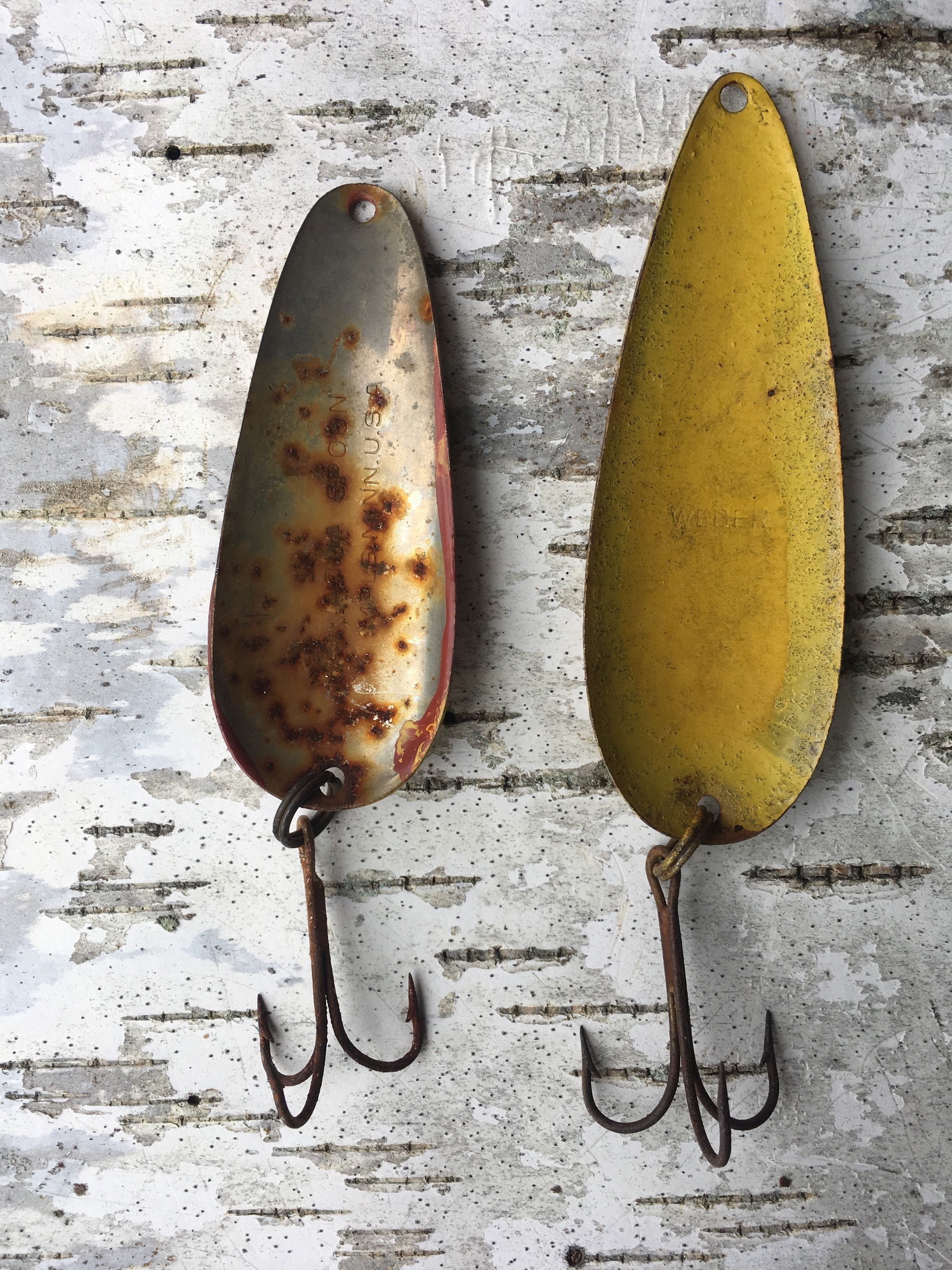 Fishing Lure Set Daredevil Spoon Lot Weber Fish Old Antique