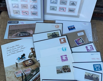 Stamp Collection USPS Lewis & Clark Mars Pathfinder Capital Building Jefferson Memorial Trans-Mississippi Set collectible one cent US