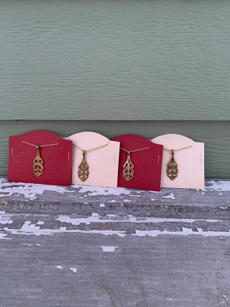 Spoon Necklace Repurposed Gold Wash Sweden Sugar Silverware Etsy