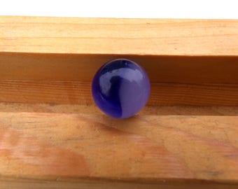 Akro Moss Agate Blue Smoke Marble Clear Glass Vintage Toy Game