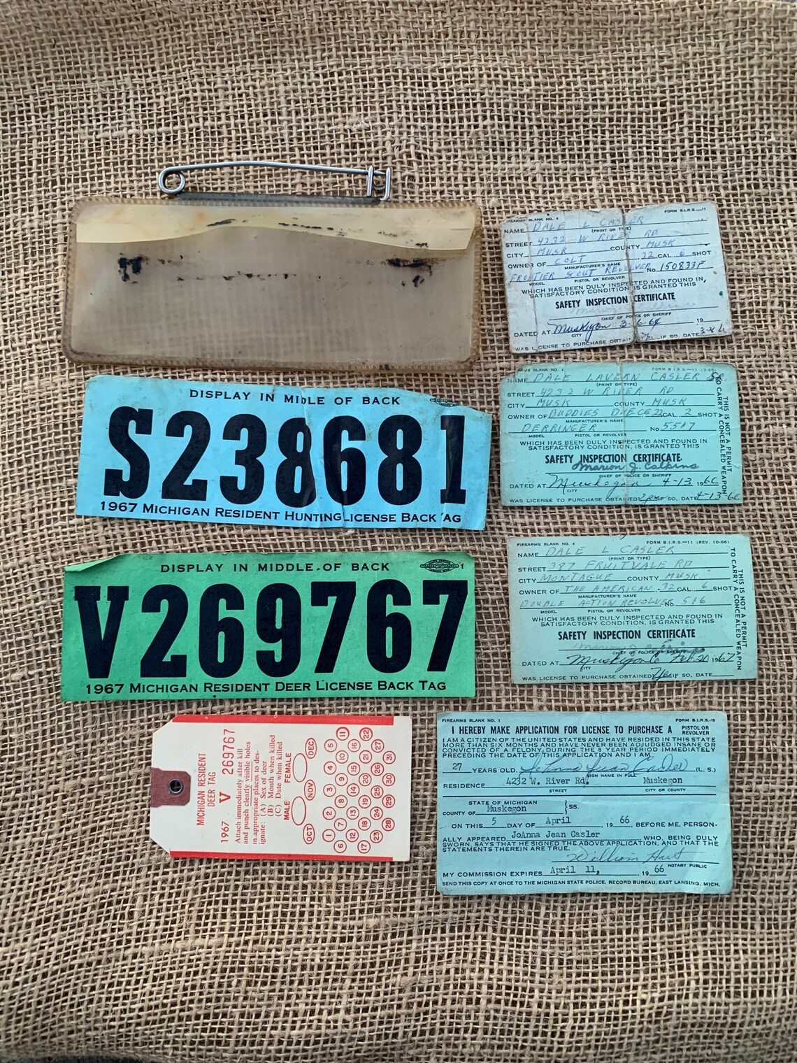 Michigan Deer Hunter License Permit Paper Back Tag Harvest Etsy