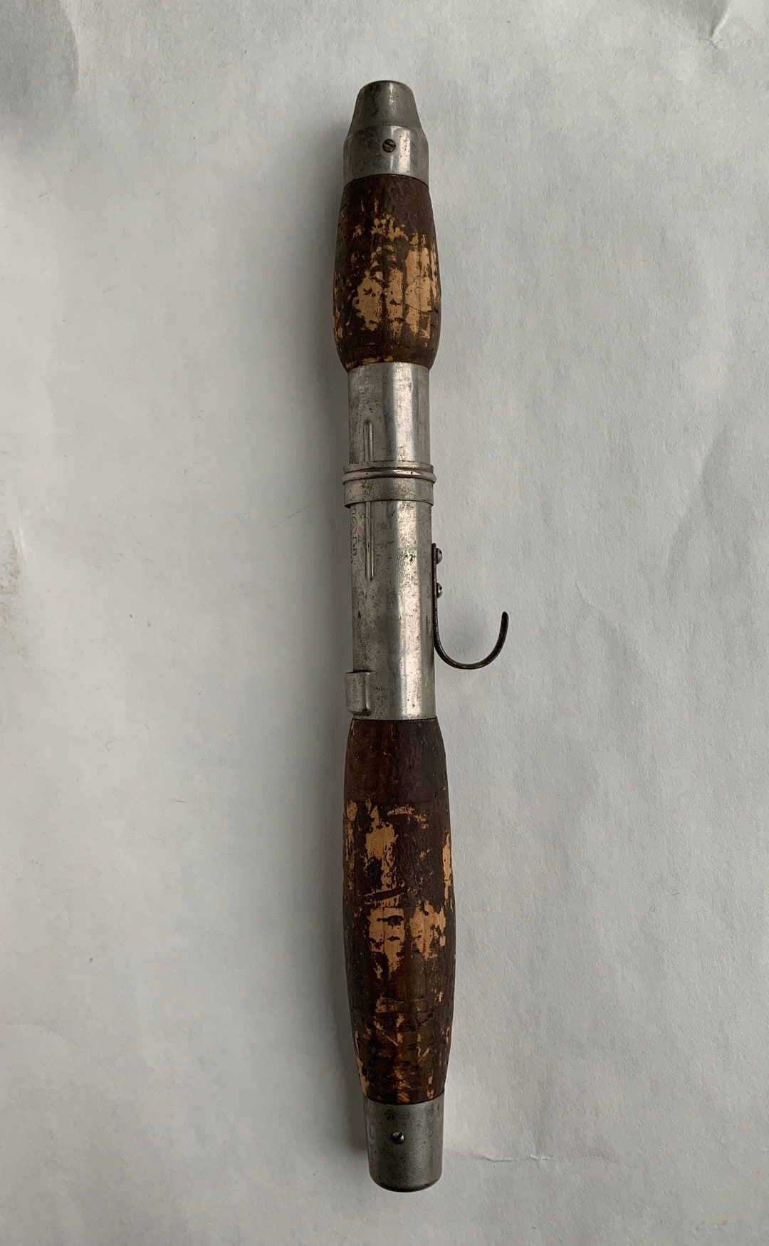antique thumb release reel fishing pole Union Fishing Pole Quick Release Handle Fly Rod Cork Vintage USA Reel Gear  Spin Cast Bait Change Backpacking Portable Fish