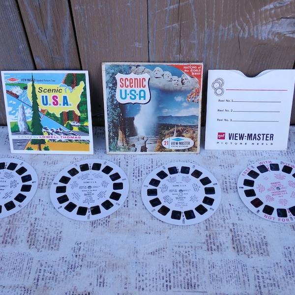 View-master Reels Scenic USA America Set vintage View Master Viewmaster View Master Toy Picture Slides Sawyer Nations Of The World Series