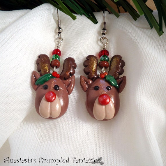 Pendientes De Navidad Pudín Navidad Fiesta Festivo Aretes Pendientes