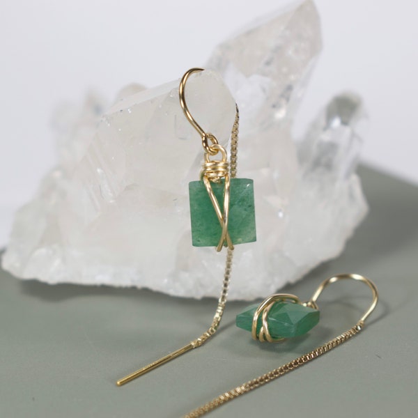 Jade Ohrringe Talisman 14k gold filled