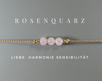 Bracelet quartz rose, talisman, yoga, bracelet fin, ruban de soie, filigrane, délicat