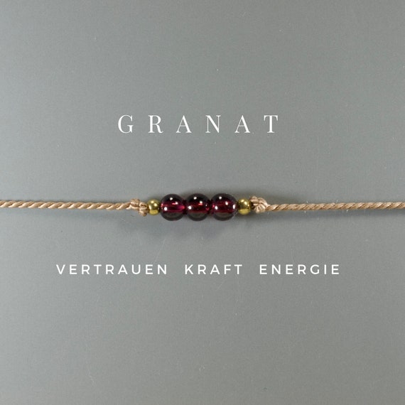 Granat Armband, Talisman, Geburtsstein Januar