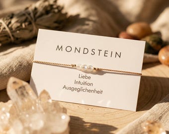 Moonstone bracelet, talisman, June birthstone