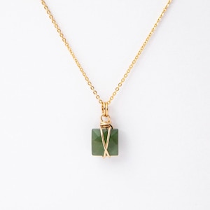 Stone necklace jade, talisman