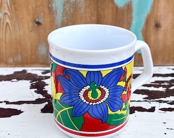 Taza retro vintage de John Tams / Estampado de flores / Coleccionable / Taza para café y té