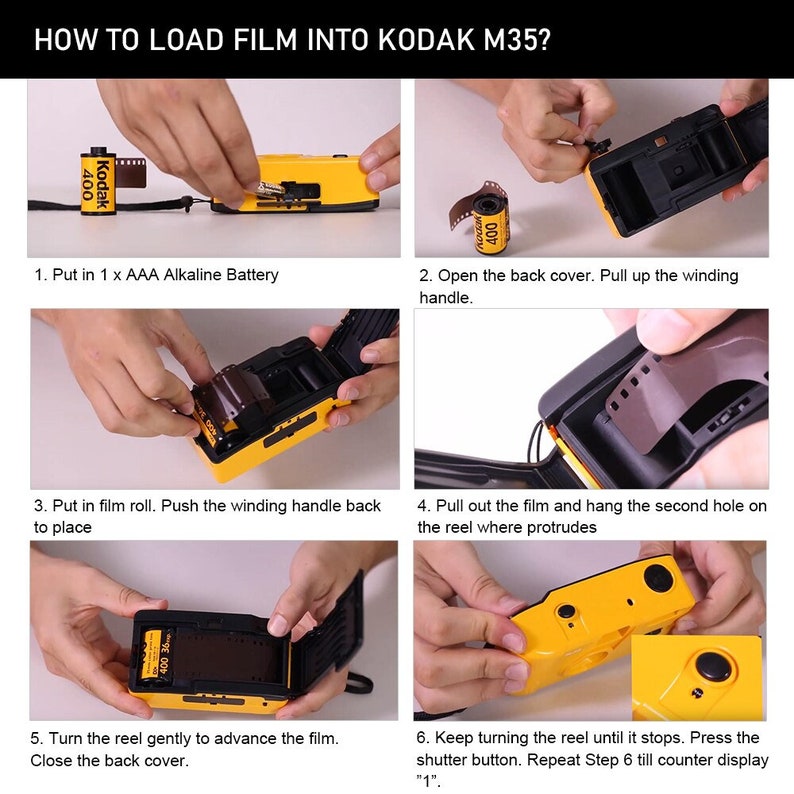 New KODAK Vintage Retro M35 M38 Reuseable Film Camera