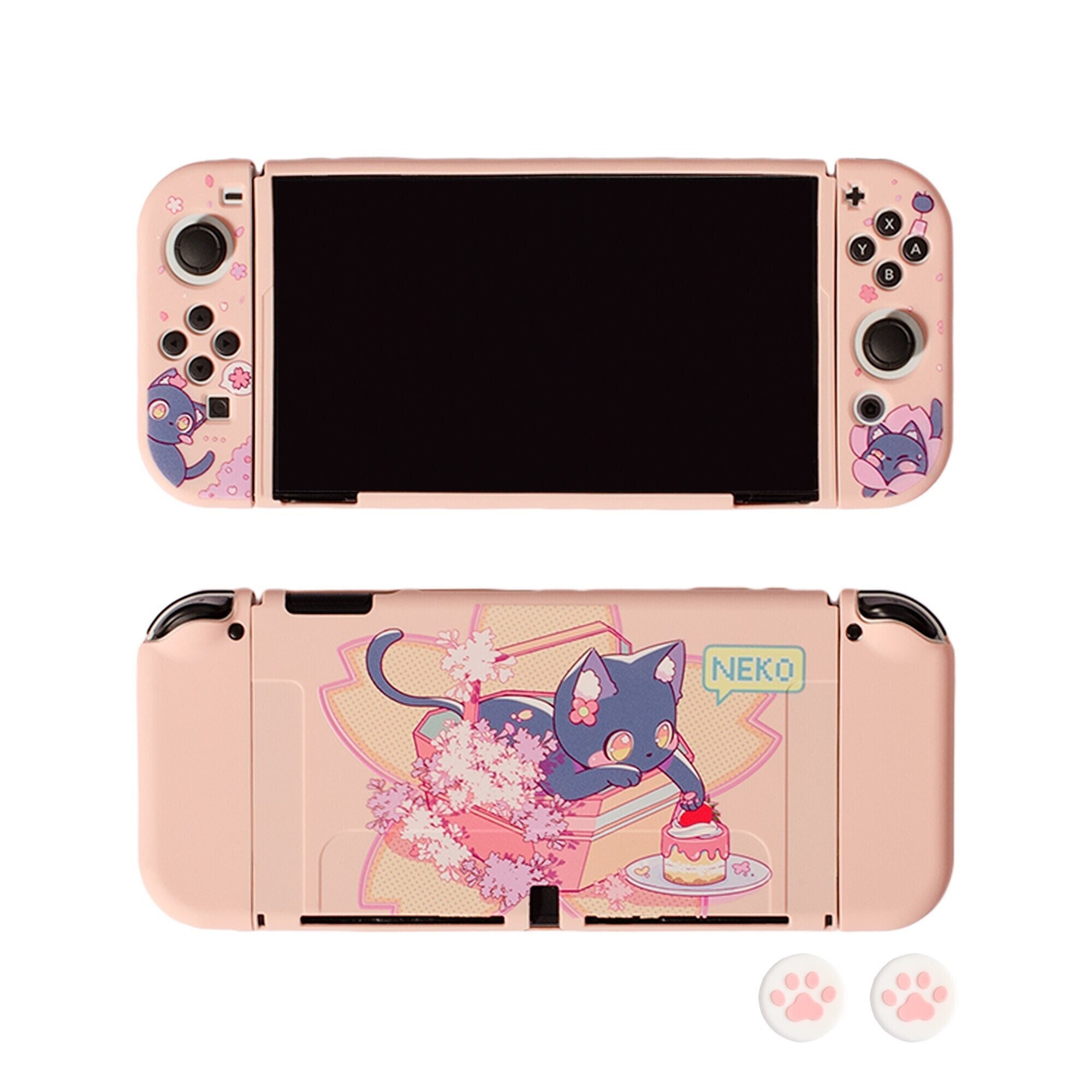 Sakura Neko Lucky Cat Case for Nintendo Switch OLED Soft TPU - Etsy