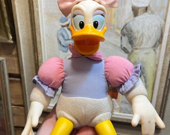 Brinquedo de pelúcia vintage Disney Daisy Duck de 9 pol. / Disney Playmates da Applause Inc.