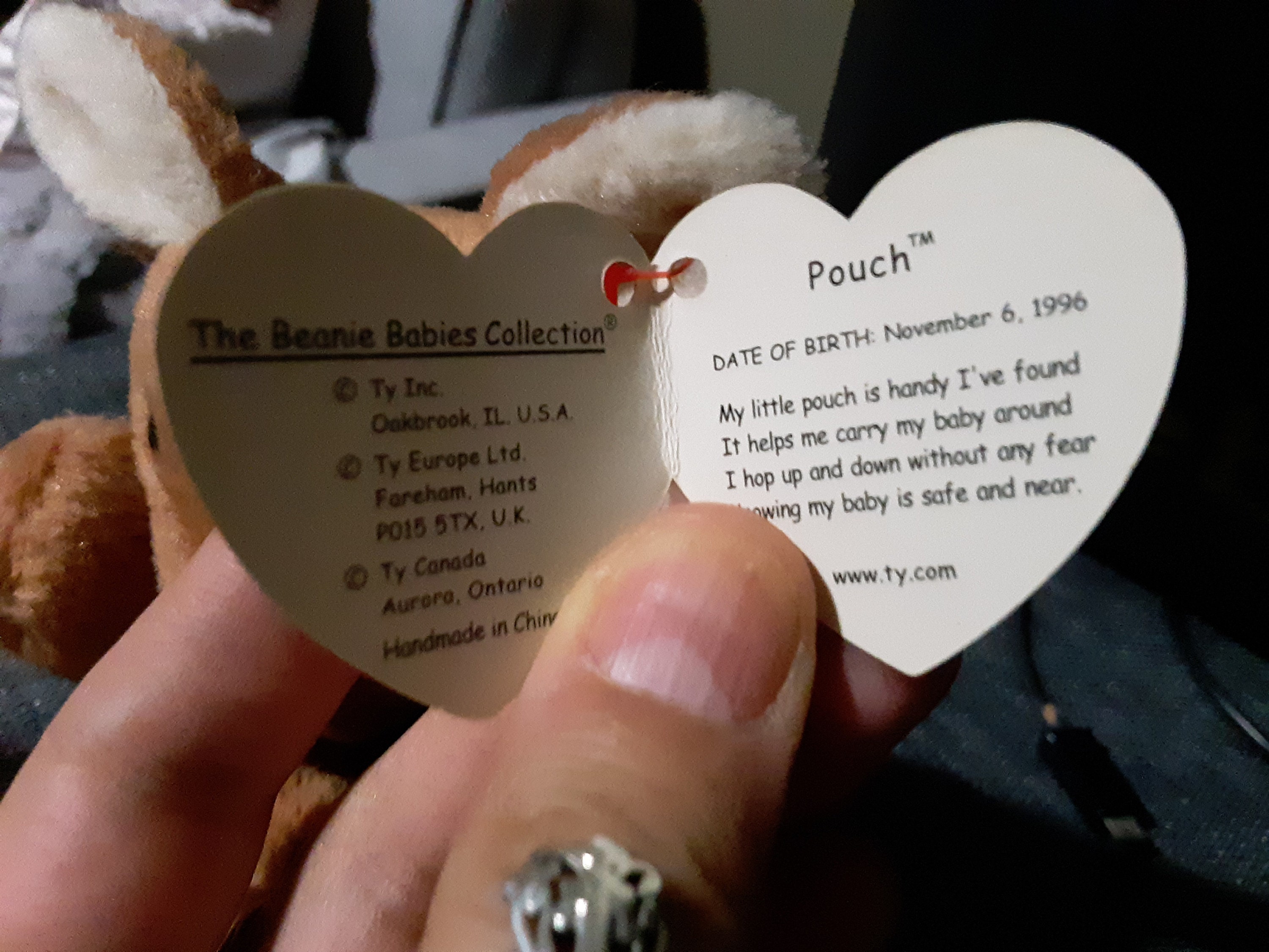 Pouch Ty Beanie Baby 1996 Rare Purchase With Other Beanies and Get