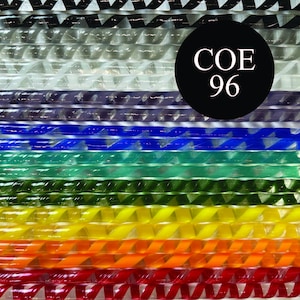Spiraled Cane Glass COE 96, Fused Glass (10 Pack)