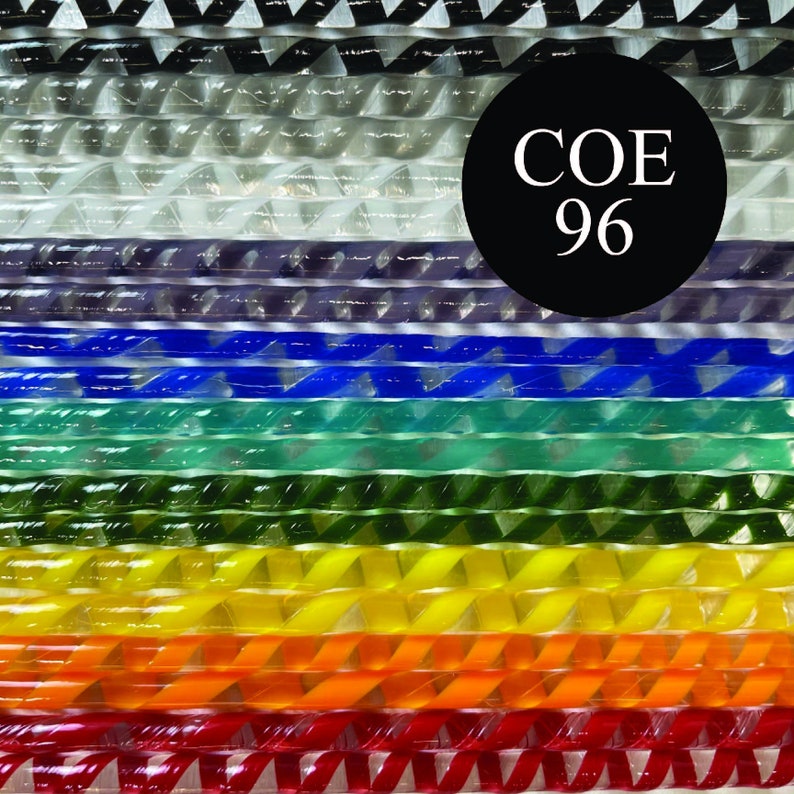 Spiraled Cane Glass COE 96 Fused Glass Etsy