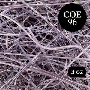 COE 96 Mini Vitrigraph Strands (3oz) - Purple