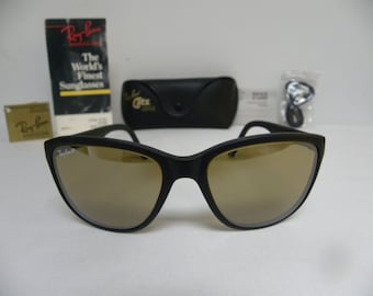 Nueva Vintage B&L Ray Ban Cats 2000 Matte Negro RB-50 Lentes Generales W0636 Gafas de Sol USA NOS