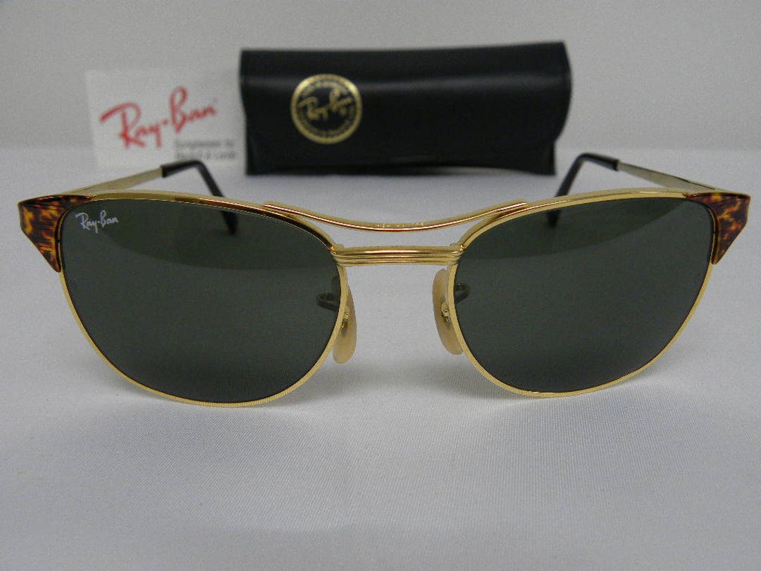 New Vintage B&L Ray Ban Signet Gold Tortoise G-15 52mm New Vintage B&L Ray Ban Signet Gold Tortoise G-15 52mm