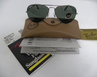 Nuevo Vintage B & L Ray Ban W0879 G-15 Gunmetal Metal grande 58 mm Aviator gafas de sol de Estados Unidos