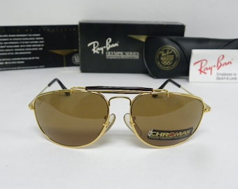 Nuevo Vintage B&L Ray Ban Sport metal oro tortuga Chromax bravura Aviator Outdoorsman gafas de sol USA NOS