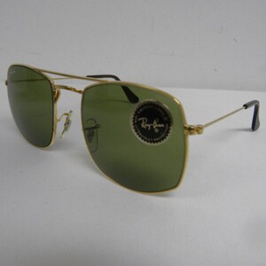 New Vintage B&L Ray Ban Fashion Metals Style 4 Gold RB3 Green W0996 Sunglasses USA