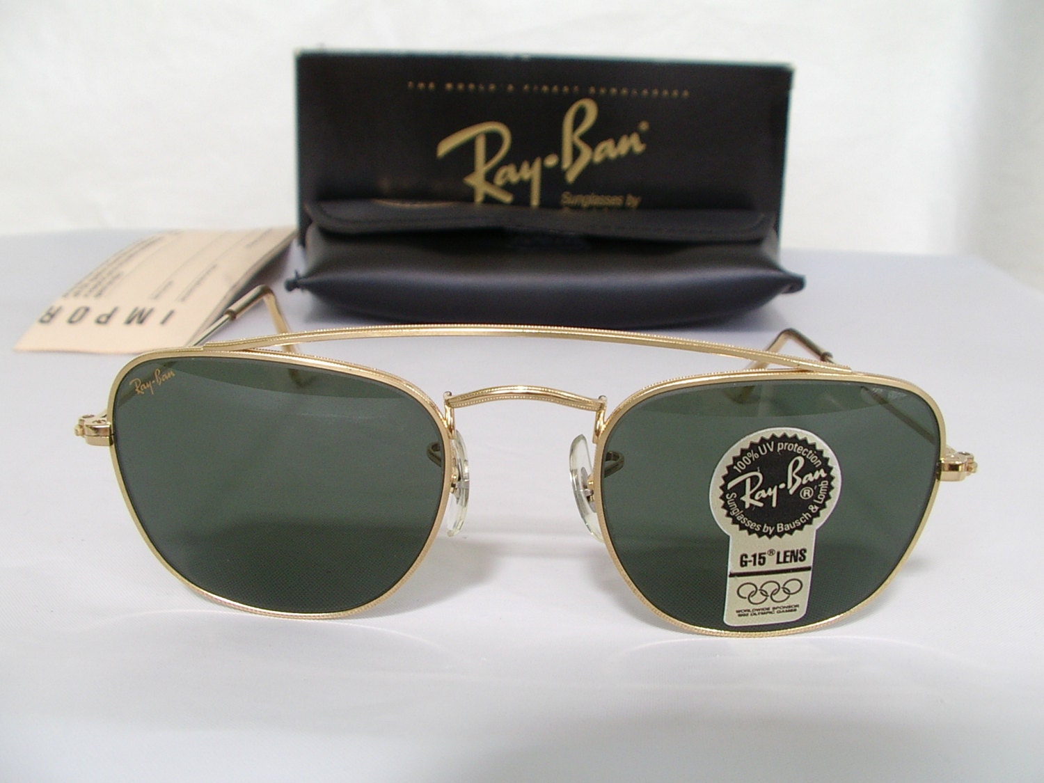 New Vintage B&l Ray Ban Classic Collection Style 5 With Brace Gold ...