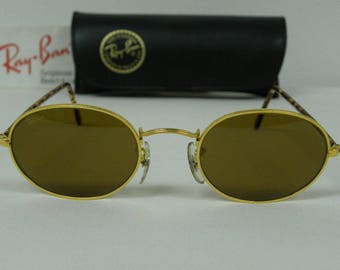 New Vintage B&L Ray Ban Classic Collection I  Oval  Gold Tortoise Temple  B-15 Brown   Sunglasses USA