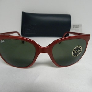 New Vintage B&L Ray Ban Cats 1000 Red G-15 Sunglasses USA