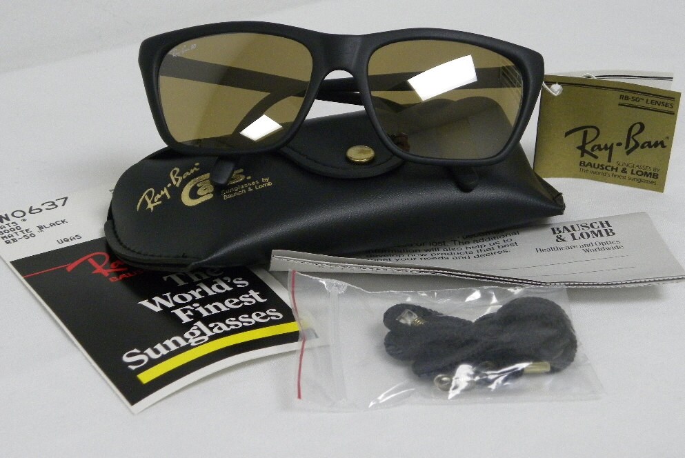 New Vintage B L Ray Ban Cats 3000 Matte Black RB 50 56mm