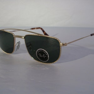 New Vintage b&l Ray Ban 1940&#39;S Retro Rectangle G-15 Grey W1756 Aviator Sunglasses usa