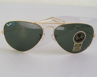 New Vintage B&L Ray Ban Large Metal II Gold G-15 L2846 62mm Aviator Sunglasses usa