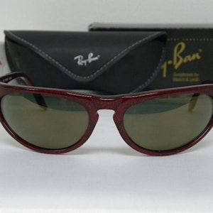 New Vintage B&L Ray Ban Sidestreet Skyline Wrap Red Gold Fleck G-15 Gold Mirror W2353 Sunglasses nos