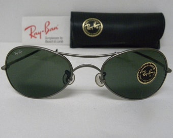 Nueva Vintage B&L Ray Ban RB-60 Aviador Matte Steel Gris G-15 Gafas de Sol ESTADOS Unidos