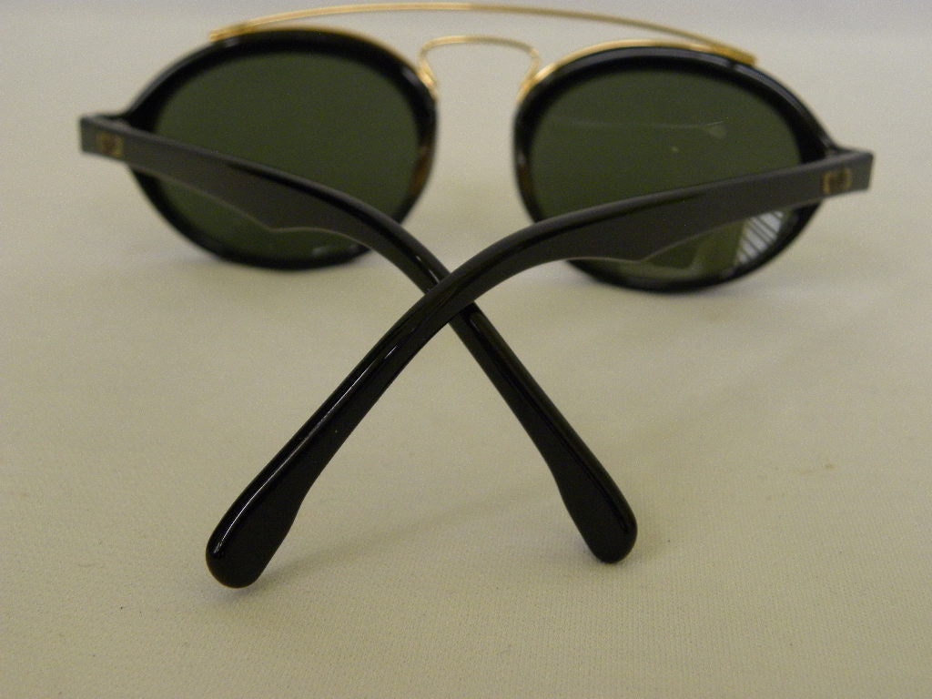 New Vintage B&L Ray Ban Gatsby Style 6 Oval Black Ebony G-15 New Vintage B&L Ray Ban Gatsby Style 6 Oval Black Ebony G-15
