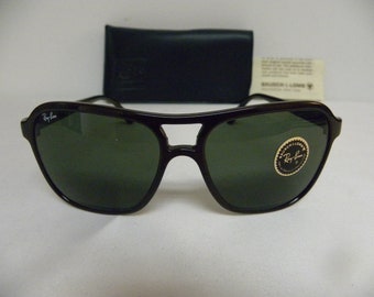New Vintage B&L Ray Ban Cats 4000 Brown G-15 Square Sunglasses USA