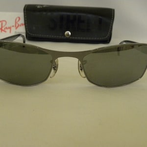 New Vintage B&L Ray Ban Sidestreet Curb Square Steel G-31 Silver Mirror W2341  Sunglasses nos