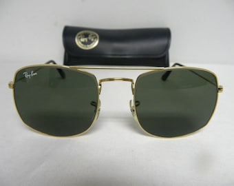 New Vintage B&L Ray Ban Fashion Metals Style 4 Gold G-15 Gray Sunglasses USA