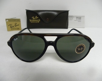 New Vintage B&L Ray Ban Traditionals Style A Tortoise Black L1668 Aviator Sunglasses USA