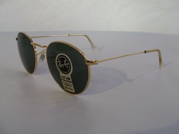 New Vintage B&L Ray Ban Classic Round Metal Gold G-15 49mm W0603