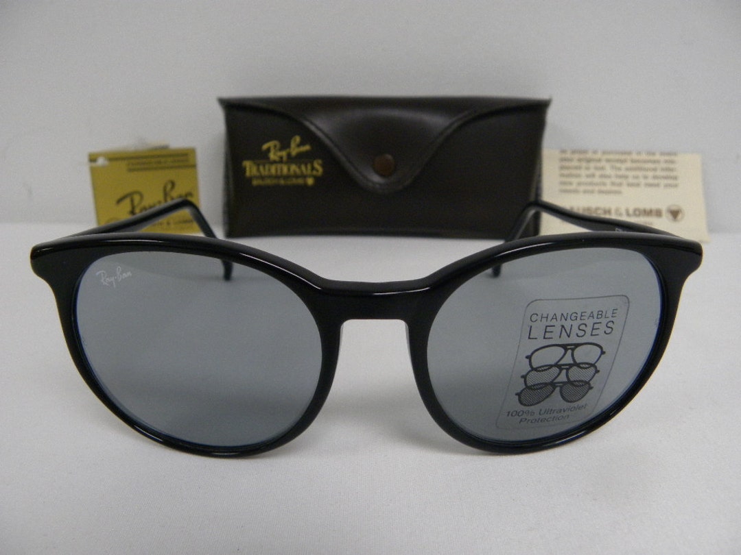 Buy New Vintage B&L Ray Ban Traditionals Style C Black Blue/grey 