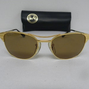 New Vintage B&L Ray Ban Signet Gold Tortoise B-20 Chromax  Sunglasses usa